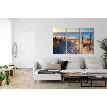 Mehrteiliges Bild Nordseestrand 3D