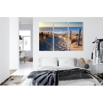 Mehrteiliges Bild Nordseestrand 3D
