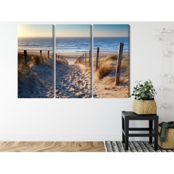 Mehrteiliges Bild Nordseestrand 3D