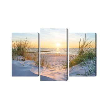 Mehrteiliges Bild Sonnenuntergang An Der Ostsee 3D