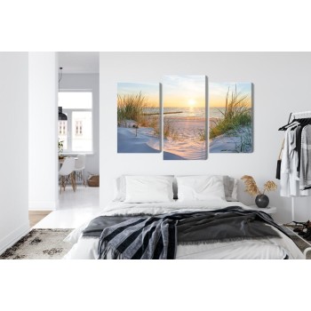 Mehrteiliges Bild Sonnenuntergang An Der Ostsee 3D