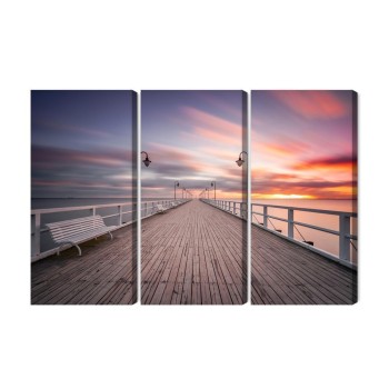 Mehrteiliges Bild Die Seebrücke In Gdynia Orłowo