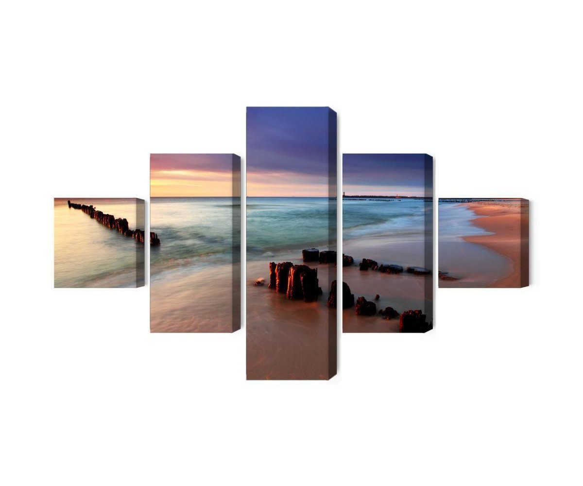 Mehrteiliges Bild Sonnenaufgang Über Der Ostsee