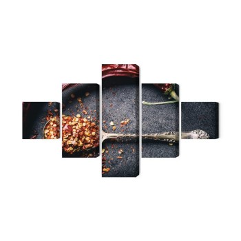 Mehrteiliges Bild Getrocknete Chilischoten