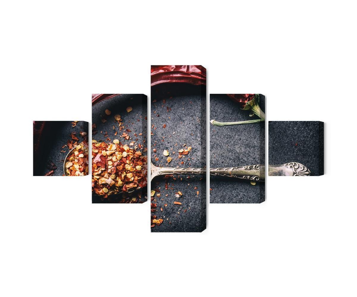 Mehrteiliges Bild Getrocknete Chilischoten