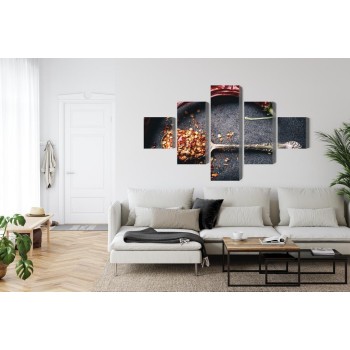 Mehrteiliges Bild Getrocknete Chilischoten