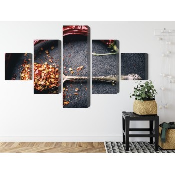 Mehrteiliges Bild Getrocknete Chilischoten