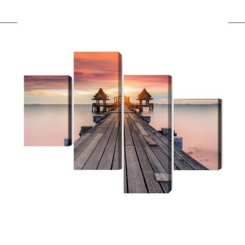Mehrteiliges Bild Trübes Meer