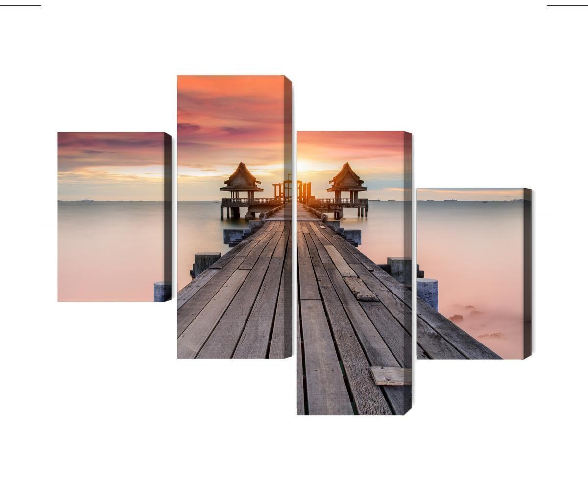 Mehrteiliges Bild Trübes Meer