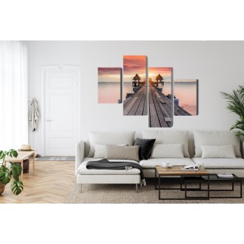 Mehrteiliges Bild Trübes Meer