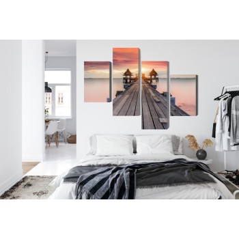 Mehrteiliges Bild Trübes Meer
