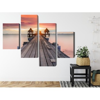 Mehrteiliges Bild Trübes Meer