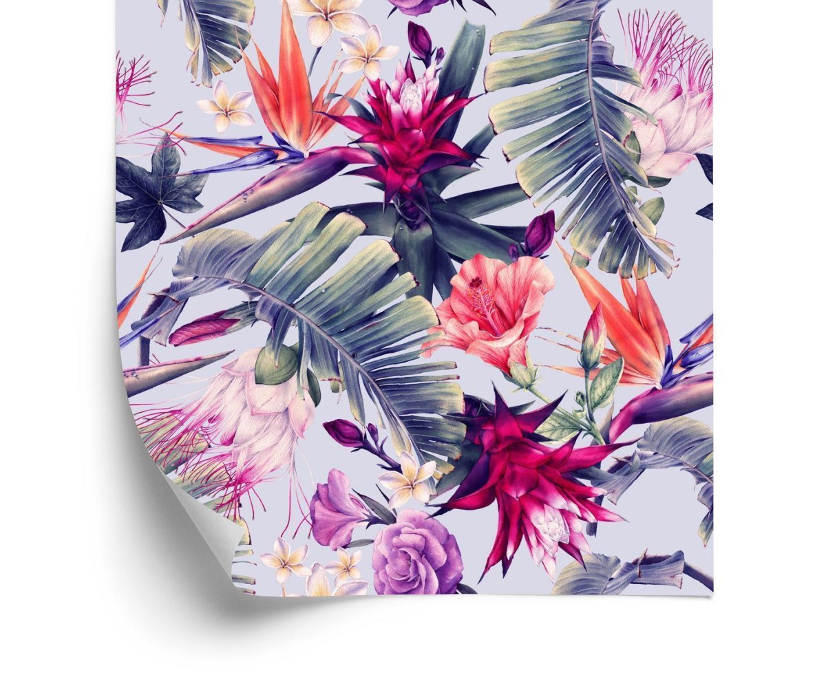 Tapete Mehrfarbige Blumen