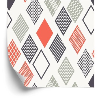 Tapete Geometrisch-Bunte Rhomben