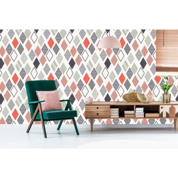 Tapete Geometrisch-Bunte Rhomben