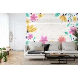 Fototapete Fröhliches Blumen