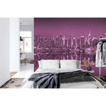 Fototapete New Yorker Reflexionen In Pink