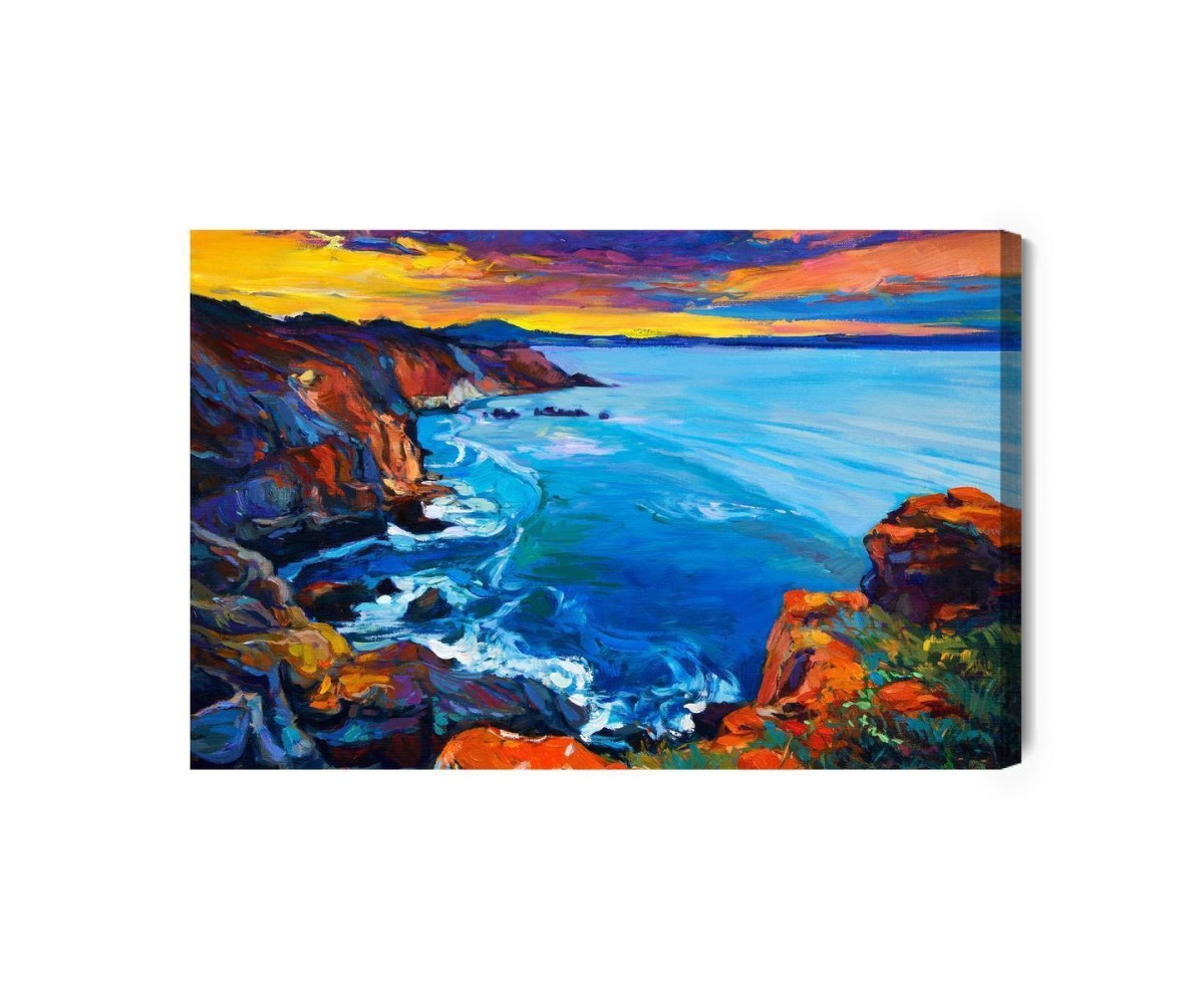 Leinwandbild Meer Und Klippen