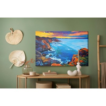 Leinwandbild Meer Und Klippen