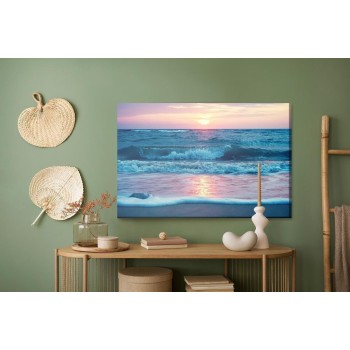 Leinwandbild Sonnenaufgang Am Meer