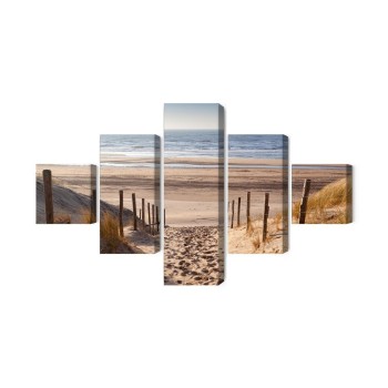 Mehrteiliges Bild Sandiger Weg Zur Nordsee