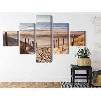 Mehrteiliges Bild Sandiger Weg Zur Nordsee