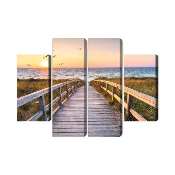 Mehrteiliges Bild Nordseemole 3D