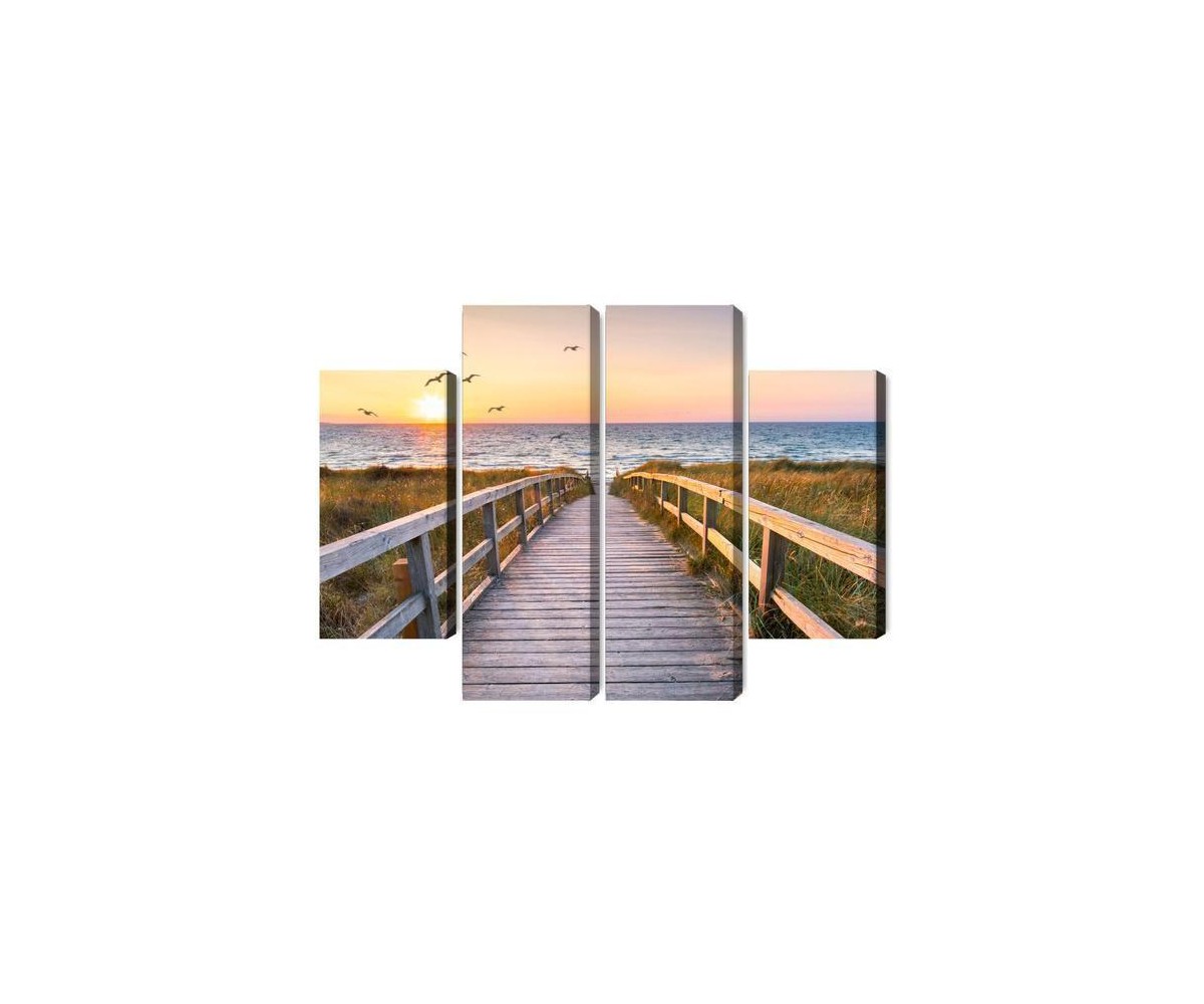 Mehrteiliges Bild Nordseemole 3D