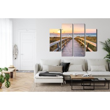 Mehrteiliges Bild Nordseemole 3D