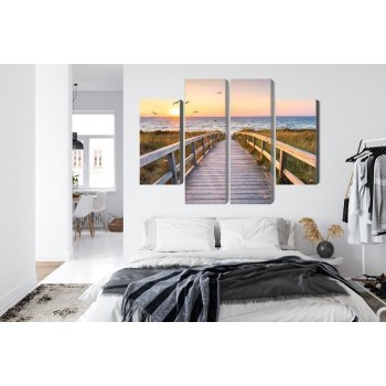 Mehrteiliges Bild Nordseemole 3D