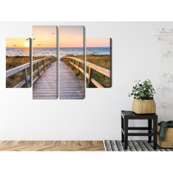 Mehrteiliges Bild Nordseemole 3D