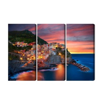 Mehrteiliges Bild Manarola-Stadt In Italien