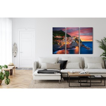 Mehrteiliges Bild Manarola-Stadt In Italien
