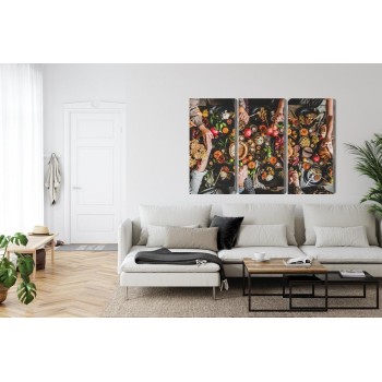 Mehrteiliges Bild Der Tisch War Reichlich Gedeckt
