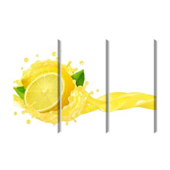Mehrteiliges Bild Frischer Zitronensaft