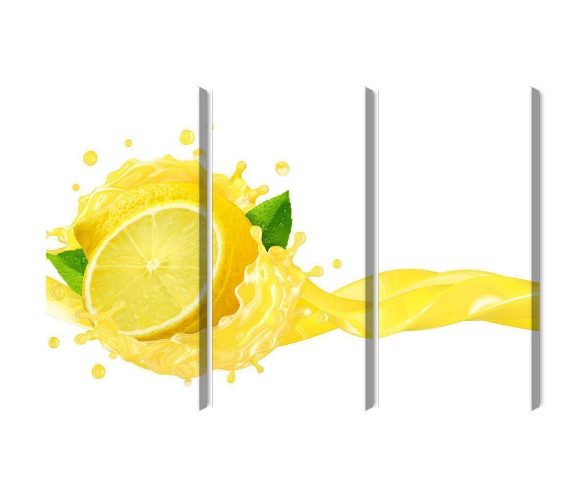 Mehrteiliges Bild Frischer Zitronensaft