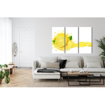 Mehrteiliges Bild Frischer Zitronensaft
