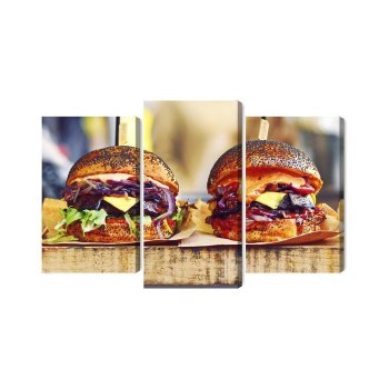 Mehrteiliges Bild Vegane Burger