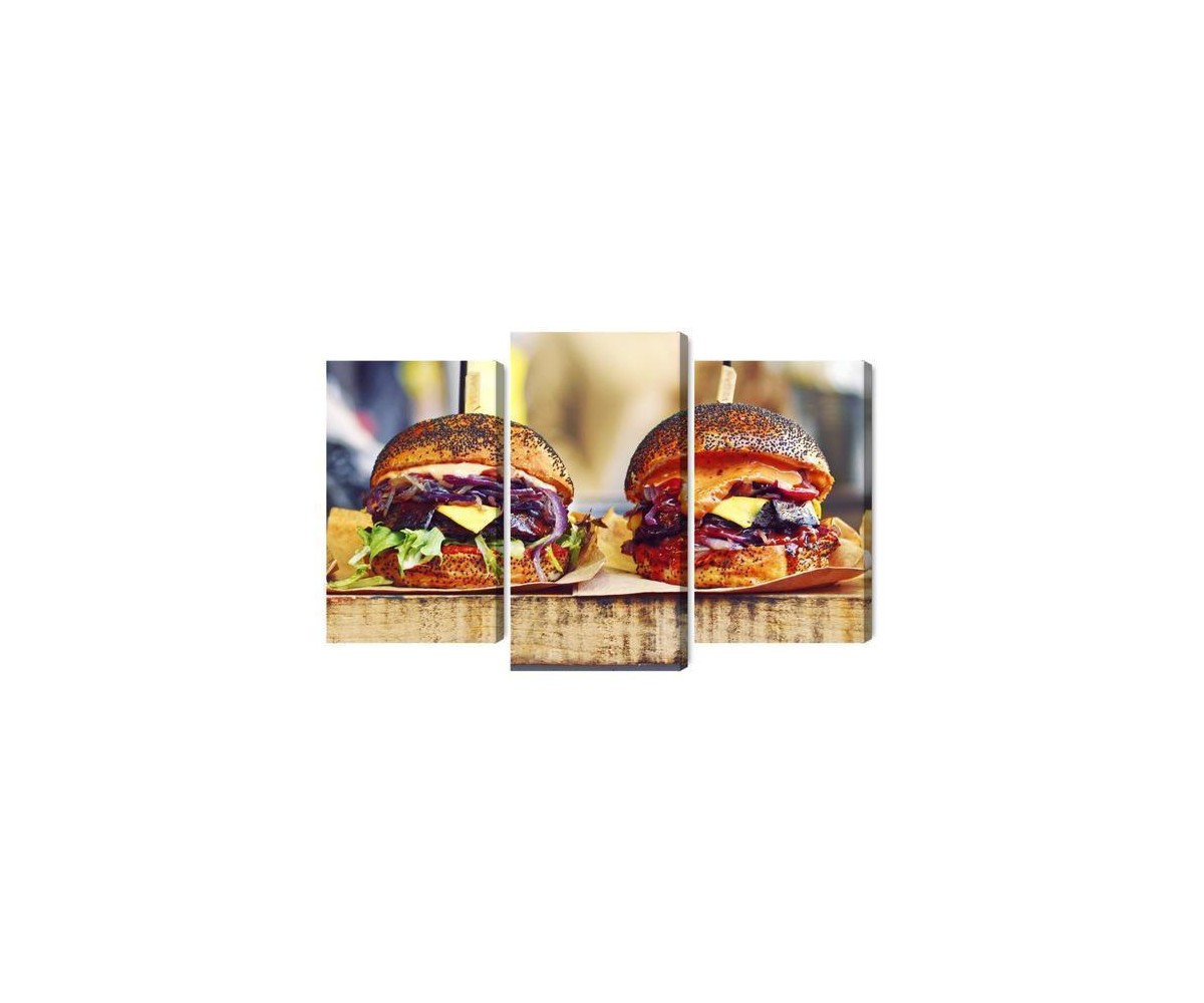 Mehrteiliges Bild Vegane Burger