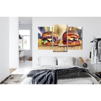 Mehrteiliges Bild Vegane Burger