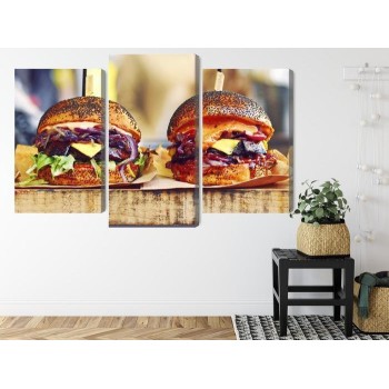 Mehrteiliges Bild Vegane Burger