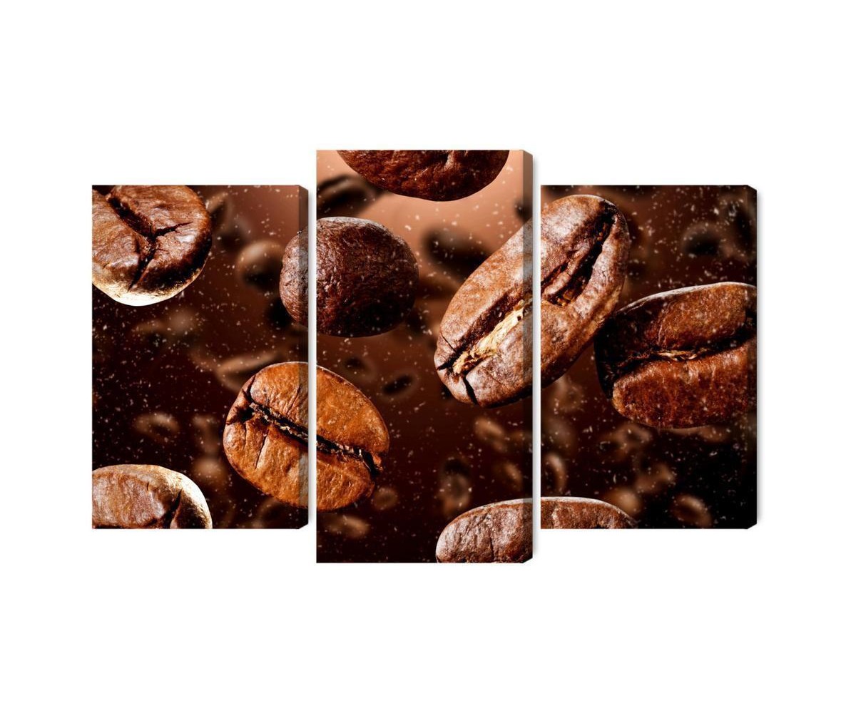 Mehrteiliges Bild Braune Kaffeebohnen