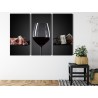 Mehrteiliges Bild Ein Glas Rotwein