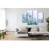Mehrteiliges Bild Schmetterling Und Wildblumen