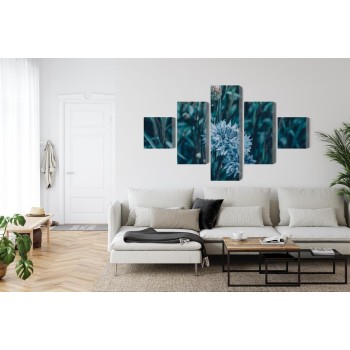 Mehrteiliges Bild Kornblumen Auf Der Wiese 3D