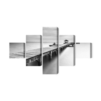 Mehrteiliges Bild Holzsteg