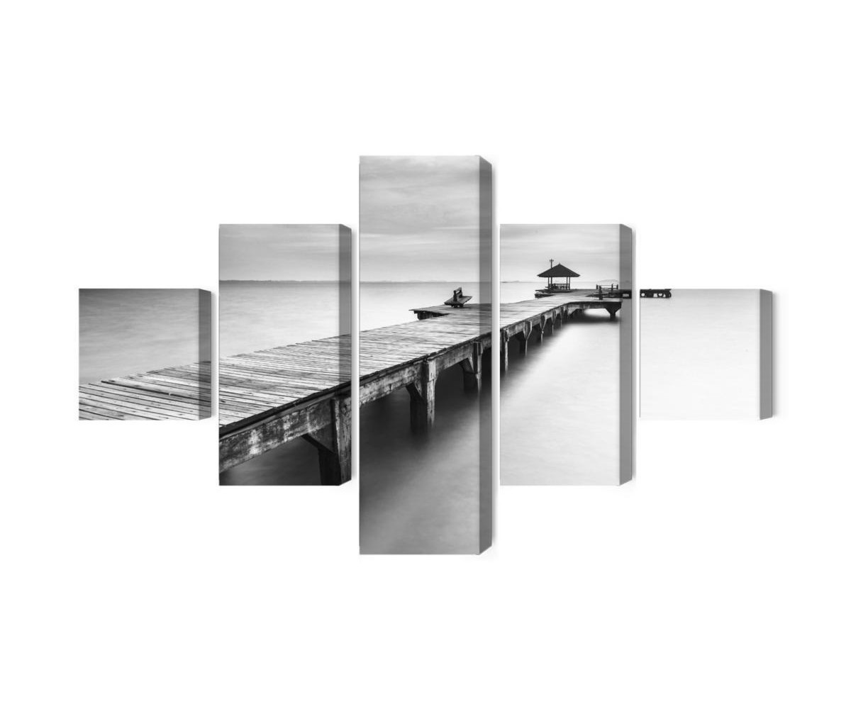 Mehrteiliges Bild Holzsteg