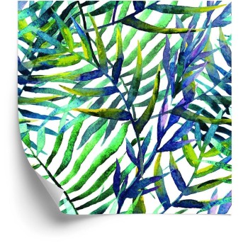 Tapete Blätter Aquarell