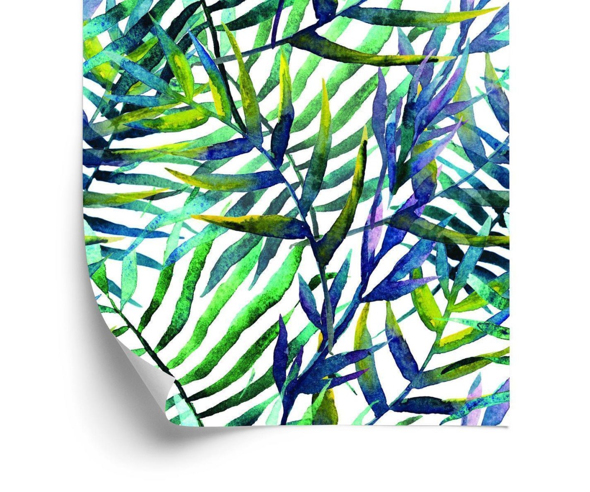 Tapete Blätter Aquarell