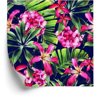 Tapete Exotische Blumenblätter
